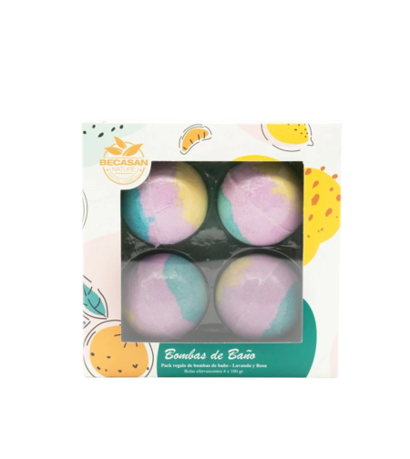 Set, Becasan Nature, Becasan Nature, Bath Bomb, 4 pcs, 100 g