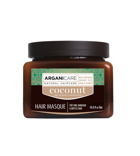 Arganicare, Coconut, Hair Treatment Cream Mask, Hydrating & Nourishing, Weekly, 500 ml