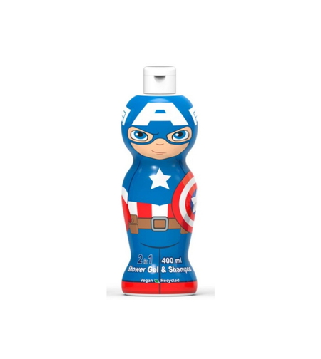 Marvel, Captain America, Shower Gel & Shampoo 2-In-1, 400 ml