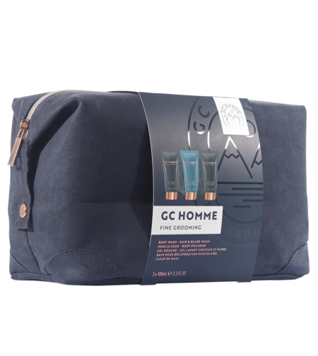 Set The Luxury Bathing Company: GC Homme, Cleansing & Refreshing, Shower Gel, For All Skin Types, 100 ml + GC Homme, Citrus & Aromatic, Shower Gel & Shampoo 2-In-1, 100 ml + GC Homme, Relaxes & Relieves Tension, Body Wash, 100 ml + The Luxury Bathing