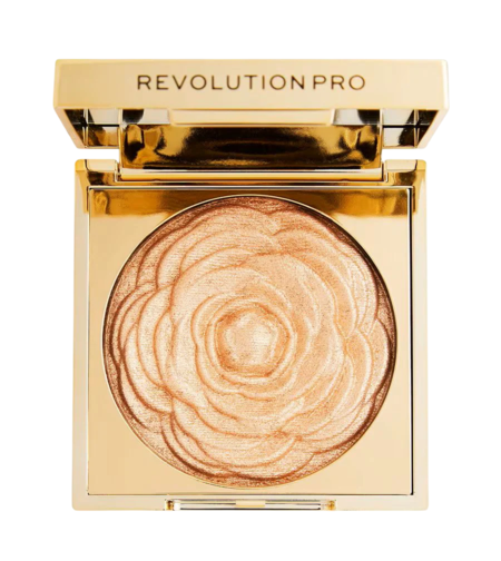 Revolution Pro, Pro Lustre, Illuminating, Blush Highlighter Compact, Golden Rose, 1 Shade, 9 g