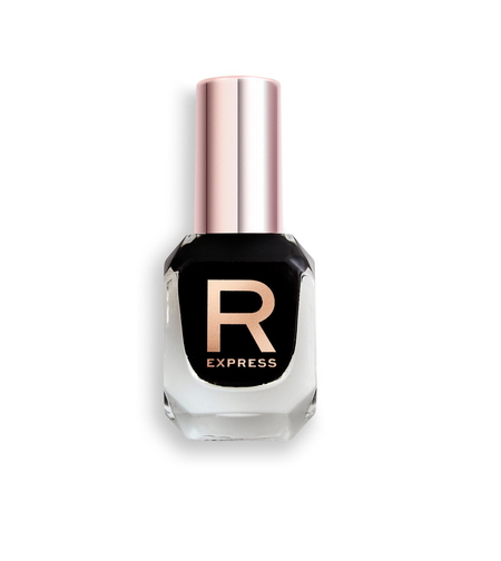 Makeup Revolution, Express, Nail Polish, Midnight Black, 10 ml
