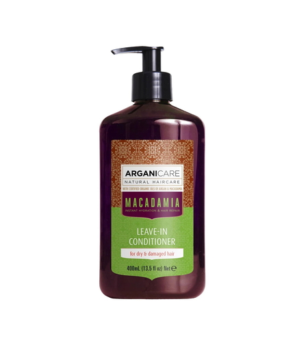 Arganicare, Macadamia, Hair Leave-In Conditioner, Nourishing & Repairing, 400 ml