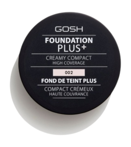 Gosh, Foundation Plus+, Full Coverage, Cream Foundation, 002, Ivory, 9 g *Tester