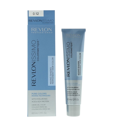 Revlon, Revlonissimo Colorsmetique, Color & Care Complex, Permanent Hair Dye, 0.12 Iridescent Grey, 60 ml