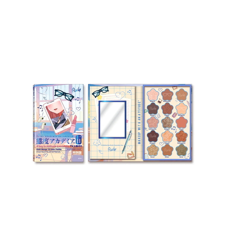 Rude Cosmetics, A Day in Attitude Academia, Eyeshadow Palette, 15 Shades
