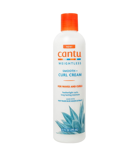 Cantu, Weightless Smooth + Curl, Hair Leave-In Cream Treatment, Curl Defining, 295 ml