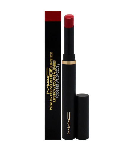 MAC, Powder Kiss Velvet Blur, Cream Lipstick, 889, Ruby, 2 g