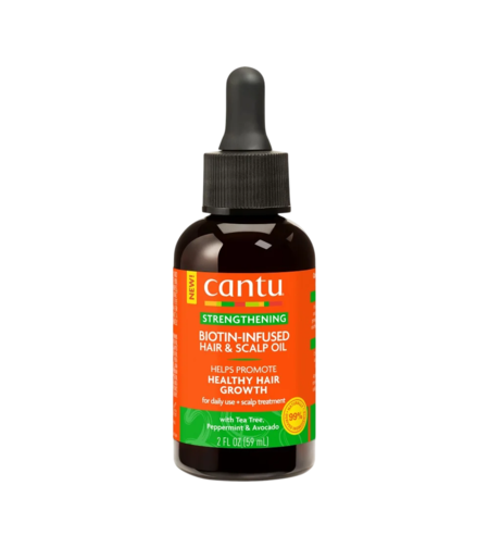 Cantu, Biotin-Infused, Tea Tree Oil, Hair Oil Treatment, For Strengthening, 59 ml