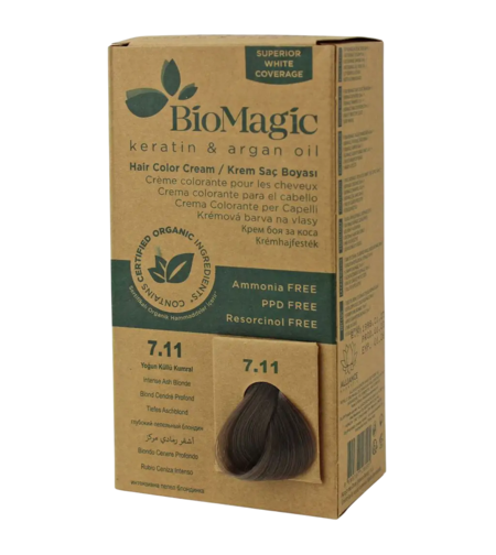 Biomagic, Biomagic, Keratin & Argan Oil, Permanent Hair Dye, 7.11 , 250 ml *Tester