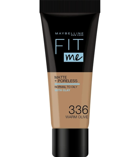 Maybelline, Fit Me Matte + Poreless, Liquid Foundation, 336, Warm Olive, 30 ml