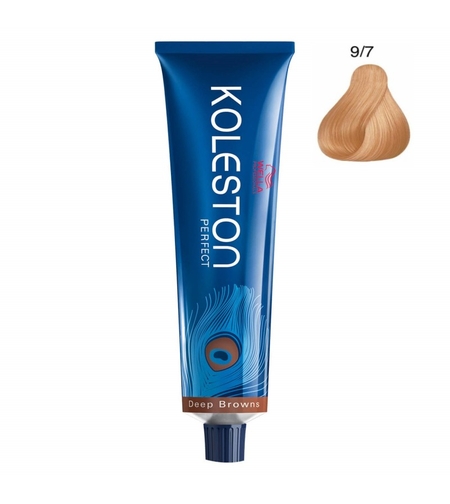 Wella Professionals, Koleston Perfect, Permanent Hair Dye, 9/7 Very Light Brown Blonde, 60 ml