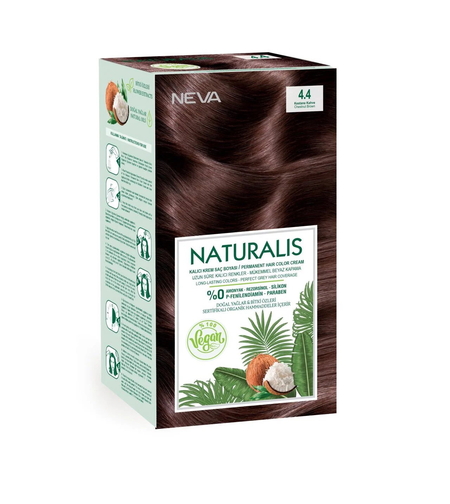 Neva, Naturalis, Permanent Hair Dye, 4.4 Chestnut Brown, 150 ml