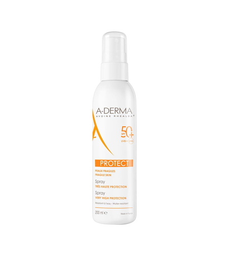 A-Derma, Protect, High UV protection, Sunscreen Spray, SPF 50+, 200 ml