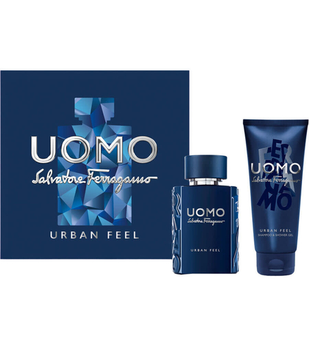 Set Salvatore Ferragamo: Uomo Urban Feel, Eau De Toilette, For Men, 50 ml + Uomo Urban Feel, Shower Gel, For All Skin Types, 50 ml