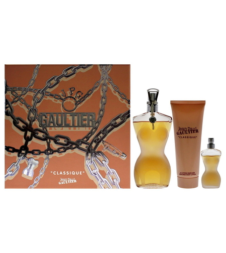 Set Jean Paul Gaultier: Classique, Eau De Toilette, For Women, 100 ml + Classique, Eau De Toilette, For Women, 10 ml + Classique, Hydrating, Body Lotion, 75 ml