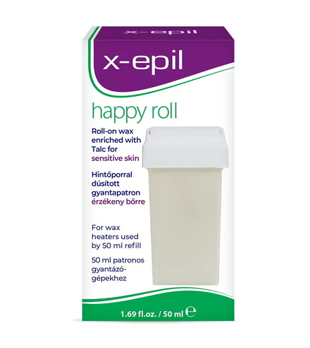 X-Epil, Happy Roll, Talc, Silky Finish, Depilatory Wax, Body, 50 ml