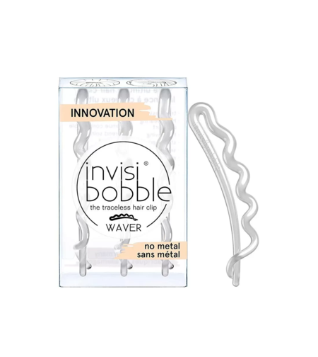 Set Trio, InvisiBobble, Waves, Hair Clip, Crystal Clear, 3 pcs