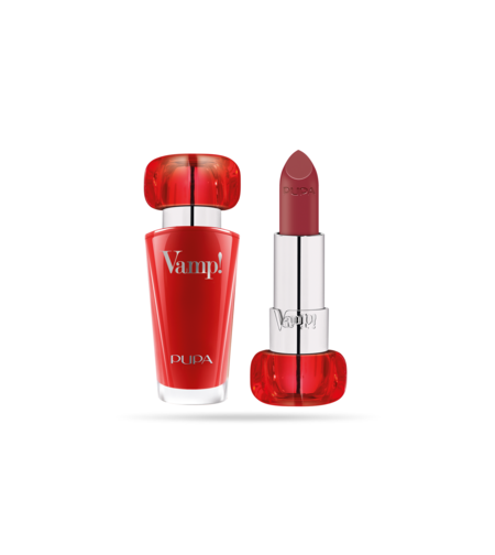 Pupa, Vamp!, Paraben-Free, Volume, Cream Lipstick, 200, Tawny Red, 3.5 g