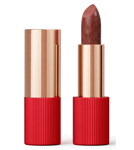La Perla, Matte Silk, Matte, Cream Lipstick, 102, Terracotta Red, 3.5 g