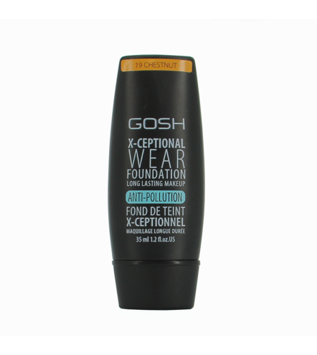 Gosh, X-Ceptional Wear, Vitamin E, Long Lasting, Cream Foundation, 19, Chestnut, 30 ml