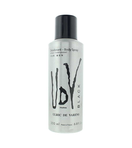 Ulric De Varens, Black, Deodorant Spray, For Men, 200 ml