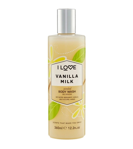 I Love, Signature Collection, Vegan, Cleansing, Vanilla Milk, Body Wash, 360 ml