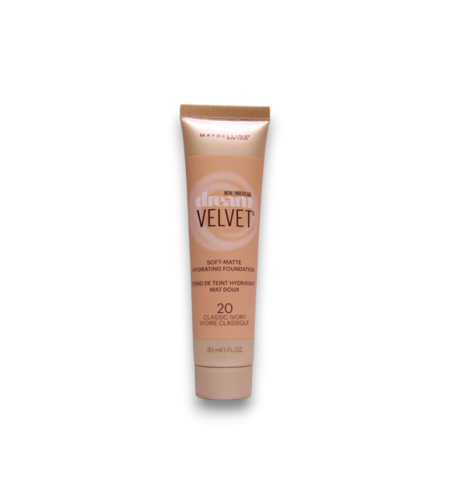Maybelline, Dream Velvet, Soft Matte, Cream Foundation, 20, Classic Ivory, 30 ml