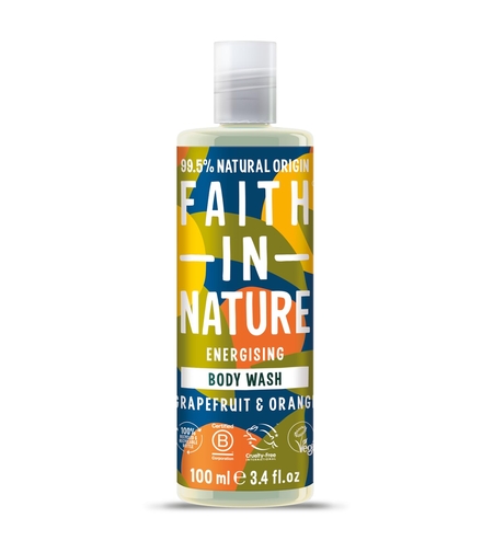 Faith In Nature, Grapefruit & Orange, Energising, Body Wash, 100 ml
