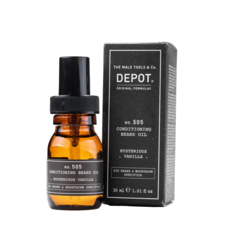 Depot, 500 Beard & Mustache Specifics No. 505, Beard Oil, Misterious Vanilla, Vitamin E, For Shine & Softness, 30 ml