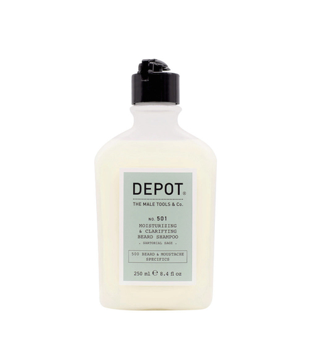 Depot, 500 Beard & Mustache Specifics No. 501, Beard Shampoo, Moisturizing & Clarifying, 250 ml