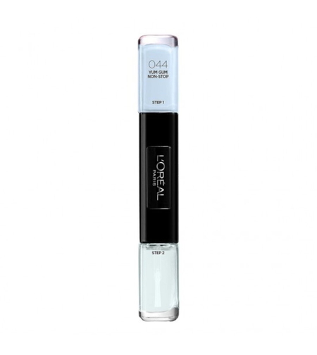 L'Oreal Paris, Infallible, Nail Polish 2-In-1, 44, Yum Gum Non-Stop, 2 x, 5 ml