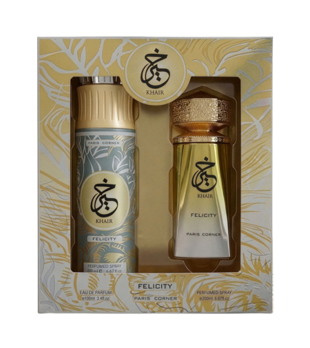 Set Paris Corner: Khair Felicity, Eau De Parfum, For Women, 100 ml + Khair Felicity, Deodorant Spray, For Women, 200 ml