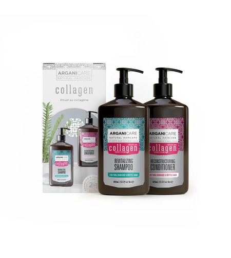 Set Arganicare: Collagen, Hair Shampoo, Revitalizing, 400 ml + Collagen, Hair Conditioner, Strengthening & Repairing, 400 ml
