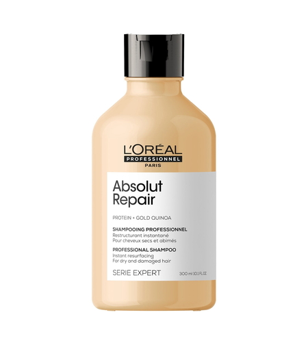 L'Oreal Professionnel, Serie Expert Absolut Repair, Protein + Gold Quinoa, Hair Shampoo, Instant Resurfacing, 300 ml