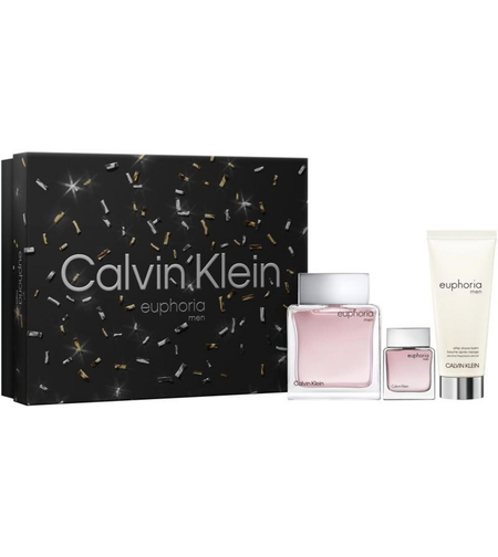 Set Calvin Klein: Euphoria, Eau De Toilette, For Men, 100 ml + Euphoria, Eau De Toilette, For Men, 15 ml *Miniature + Euphoria, After-Shave Balm, 100 ml