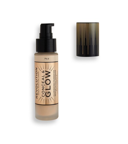 Makeup Revolution, Conceal & Glow, Illuminating, Cream Foundation, F3, 23 ml
