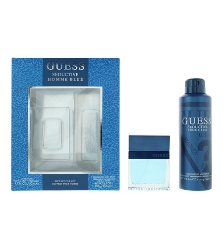 Set Guess: Seductive Homme Blue, Eau De Toilette, For Men, 50 ml + Seductive Homme Blue, Deodorant Spray, For Men, 226 ml