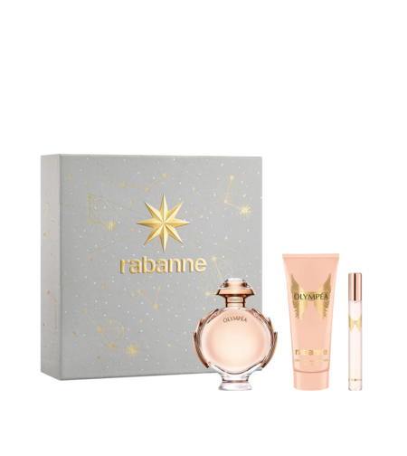 Set Paco Rabanne: Olympea, Eau De Parfum, For Women, 80 ml + Olympea, Eau De Parfum, For Women, 10 ml + Olympea, Body Lotion, 100 ml