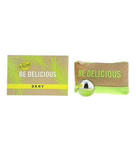 Set DKNY: Be Delicious, GWP Textile Pouch + Be Delicious, Eau De Parfum, For Women, 30 ml
