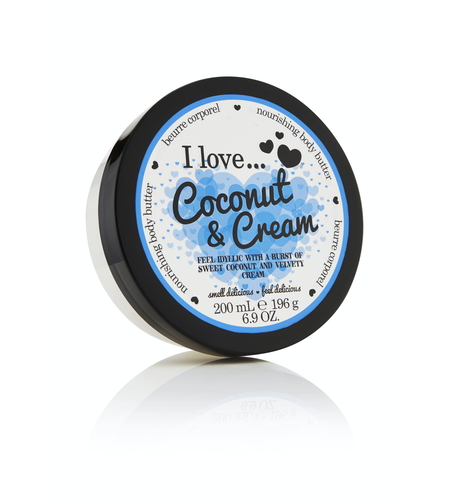 I Love, Coconut & Cream, Hydrating, Body Butter, 200 ml