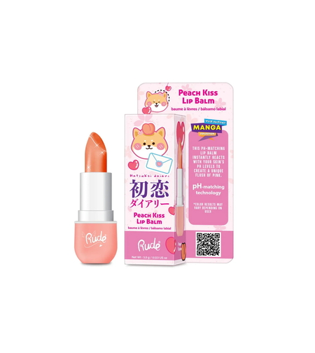 Rude Cosmetics, Peach Kiss, Hydrating, Lip Balm, 3.5 ml