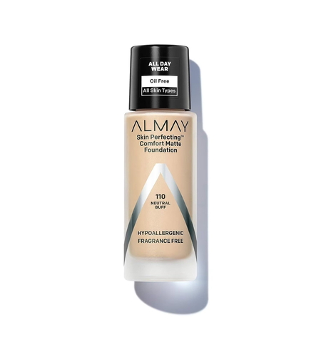 Almay, Skin Perfecting Comfort, Matte, Liquid Foundation, 110, Neutral Buff, SPF 15, 30 ml