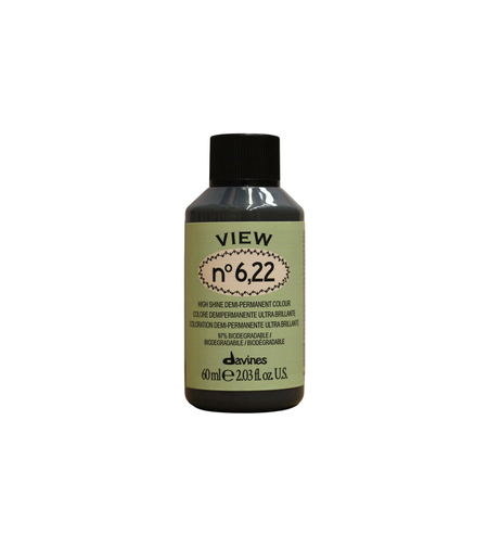Davines, View, Demi-Permanent Hair Dye, 6.22 , 60 ml