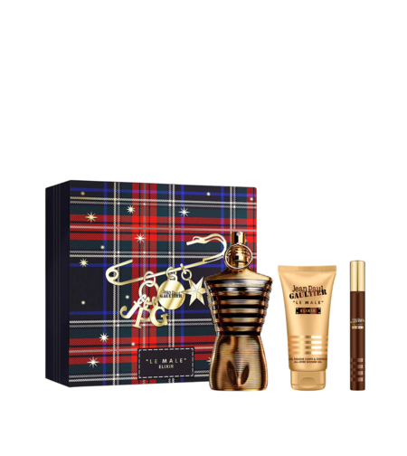 Set Jean Paul Gaultier: Le Male Elixir, Eau De Parfum, For Men, 125 ml + Le Male Elixir, Eau De Parfum, For Men, 10 ml + Le Male Elixir, Shower Gel, 75 ml