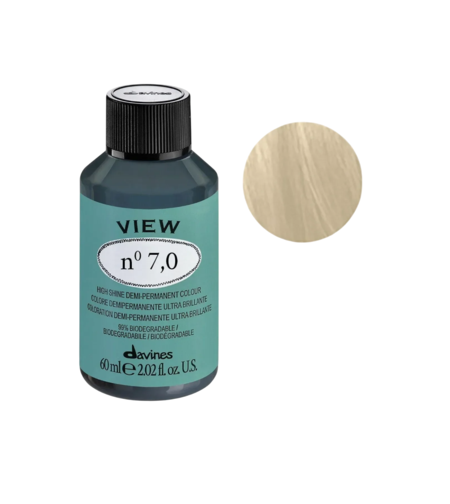 Davines, View, Demi-Permanent Hair Dye, 7.0 , 60 ml