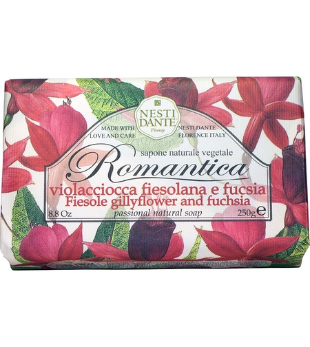 Nesti Dante, Romantica, Gillyflower & Fucsia, Soothing, Soap Bar, 250 g