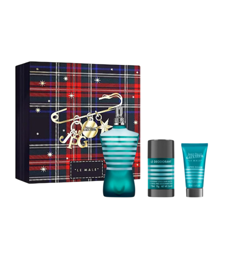 Set Jean Paul Gaultier: Le Male, Eau De Toilette, For Men, 125 ml + Le Male, Deodorant Stick, For Men, 75 ml + Le Male, Moisturising, After-Shave Balm, 75 ml