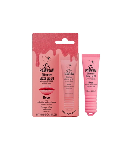 Dr. PawPaw, Glimmer Glaze, Glow & Hydrating, Lip Oil, Rose, 10 ml