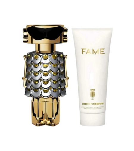 Set Paco Rabanne: Fame, Eau De Parfum, For Women, 80 ml + Fame, Hydrating, Body Lotion, 100 ml